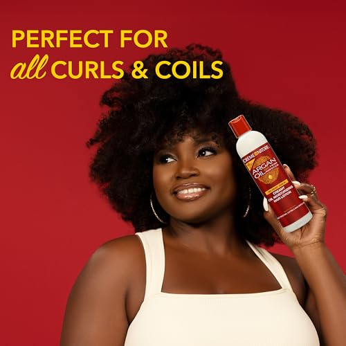 Creme of Nature Argan Oil from Morocco Creamy Oil Moisturizing Hair Lotion, Restores Moisture, Softness, Controls Frizz & Breakage, 8.45 fl oz
