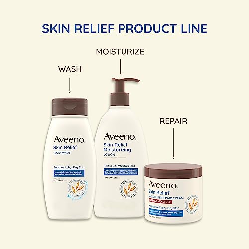Aveeno SkinRelief Body Wash Fragrance-Free + Triple Oat Formula, Gentle Daily Cleanser for Sensitive SkinLeaves Itchy, Dry SkinFeeling Soothed & Moisturized, Body Wash Refill, 36 fl. oz (Pack of 2)