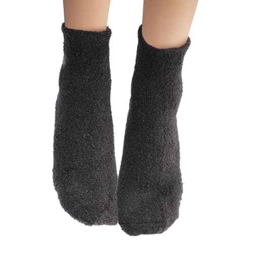 Earth Therapeutics Aloe Vera Socks ? Infused with Natural Aloe Vera & Vitamin E ? Helps Dry Feet, Cracked Heels, Calluses, Dead Skin - Use with Your Favorite Lotions - Black/Black (2 Pairs)