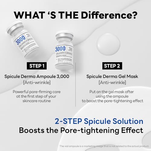 Mediheal Collagen Spicule 3000ppm Intensive Serum ? Micro Needle Serum for Pore Care, Soothing & Skin Texture Improvement, 2-Step,Collagen Spicule Ampoule and Gel Mask Set,Skin Booster,10pcs