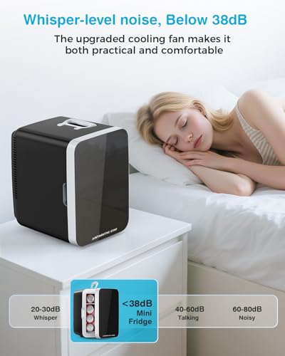 Antarctic Star Black 10L Portable Mini Fridge for Cosmetics & Drinks