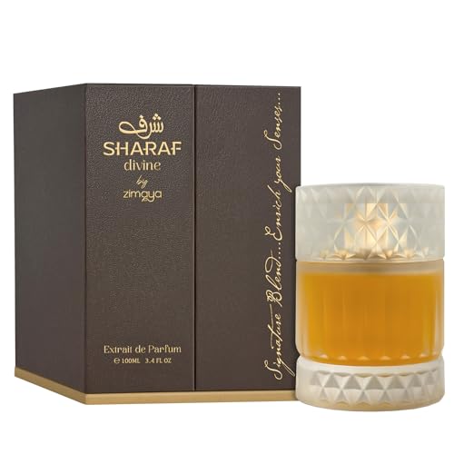 Unisex Extrait De Parfum - Sharaf Divine by Zimaya, 3.4 Fl Oz Luxury Fragrance