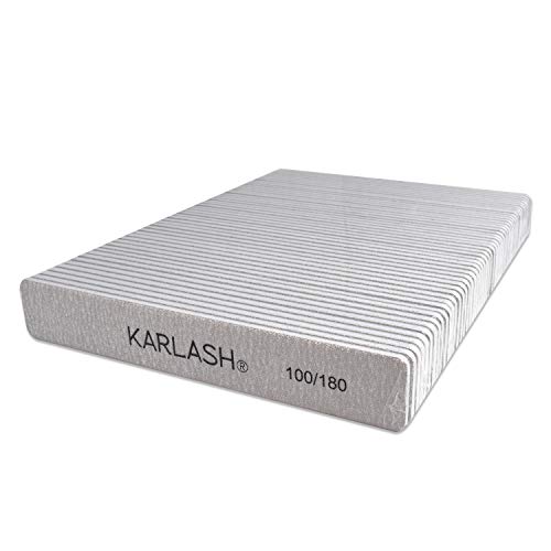 Karlash Professional Double Sided Emery Board Jumbo Zebra Nail File 100/180 50pc