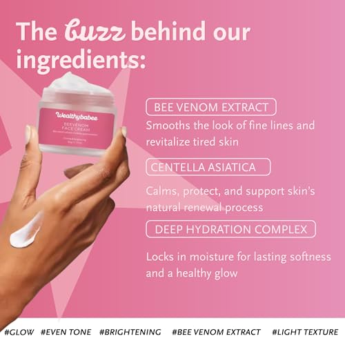 Beevenom Face Cream, Firming and Brightening Facial Moisturizer with Bee Venom Extract and Centella Asiatica, 1.7 fl oz