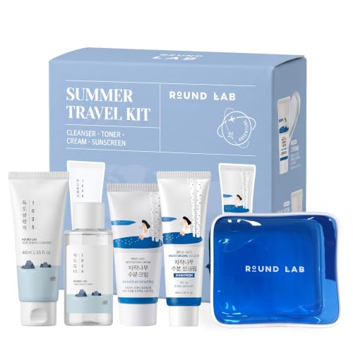 Travel Skincare Set with Sunscreen - 4 Step Summer Essentials Kit