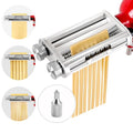 KitchenAid Pasta Maker Attachment Set - Stainless Steel Roller & Cutter with Spaghetti & Fettuccine Blades