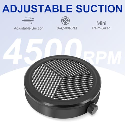 Small Nail Dust Collector Adjustable Speed Nail Vacuum Dust Collector for Nail Tech Acrylic Nail Dip Powder Removal Manicure Dust Extractor Nails Duster Fan, Black