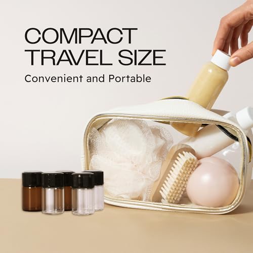 Beauticom 2ML Amber Glass Vial Pack of 144 with Orifice Reducers - Travel & Aromatherapy Bottles