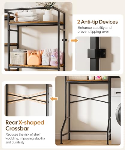 Over Washer and Dryer Storage Shelf - Heavy Duty 5-Tier Organizer