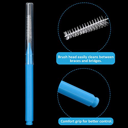 Dental Interdental Brush Toothpicks Pack of 300 - Bright Colors, Multiple Sizes