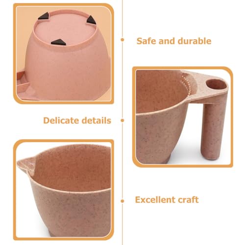 Pink Hair Dye Mixing Bowl Set 17x9cm - Reusable Salon & Home Coloring Tools, 2 Pack