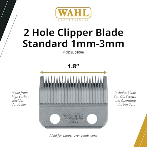 Wahl Professional 1-3mm Standard Clipper Blade for Haircutting - Model 1006