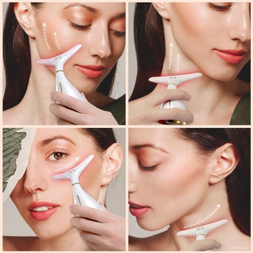 Ms.W White 3-in-1 Red Light Facial Massager for Face & Neck – LED, Thermal & Vibration