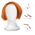 Evil Doll Wig & Temporary Tattoos ? Cosplay Kit for Halloween, Costume Parties & Fan Events ? Easy Alternative to Makeup (Evil Doll - Wig & Tattoos)