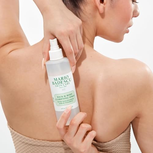 Mario Badescu Drying Lotion & Back & Body Clarifying Spray Bundle | Blemish Spot Treatment & Back-Acne Solution | With Salicylic Acid, Sulfur, Zinc Oxide, Niacinamide & B Vitamins | Soothes & Strength