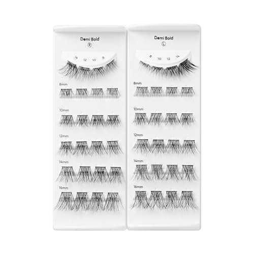 False Eyelashes Clusters Demi Bold Long Lasting Reusable Strip Lashes
