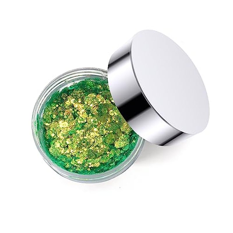 Mermaid Green - Color Shift Holographic Body Glitter Gel for Body, Face, Hair - Vegan & Cruelty Free - Electric Bliss Beauty (Green)