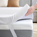 Twin XL Gel Memory Foam Mattress Topper 2 Inch Ventilated High-Density Bed Pad with Removable Cover