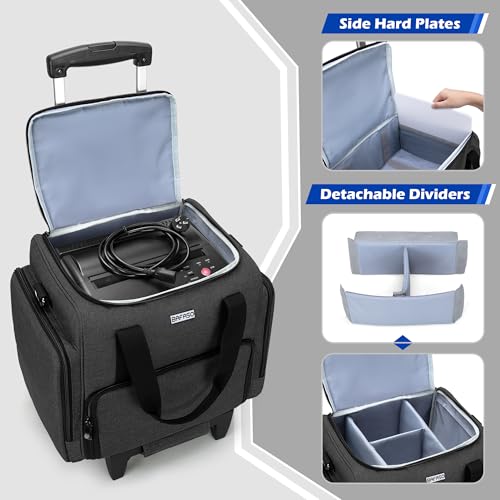 Tattoo Equipment Rolling Case with Removable Pouches - Heavy-Duty Organizer