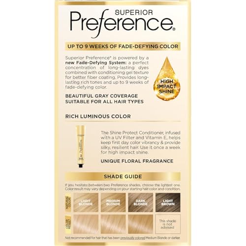 Permanent Hair Color Kit - Light Golden Blonde 9G - Fade-Defying Shine