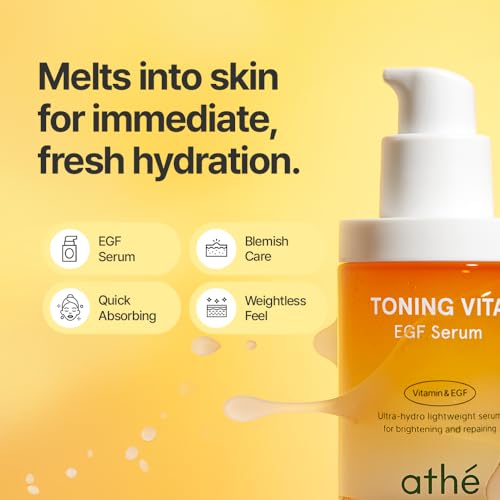 athé EGF Serum 1 Fl Oz - Peptide & Vitamin C Brightening Skincare
