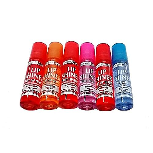 Beauty Treats Lip Shiner Roll-On Fruit Lip Gloss By ; 6 Piece Assortment Set, 0.25Oz / 7G Each