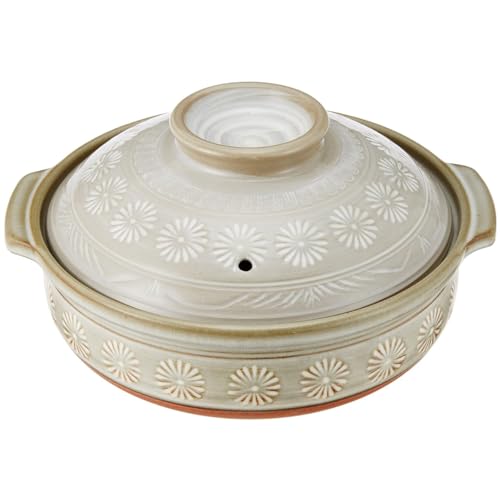 TIKUSAN Donabe Japanese Hot Pot 2.3 Quarts Banko Ware Made in Japan