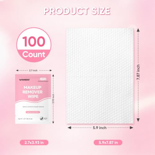 Makeup Remover Wipes 300 Count - Individually Wrapped & Hypoallergenic, Gentle & Effective
