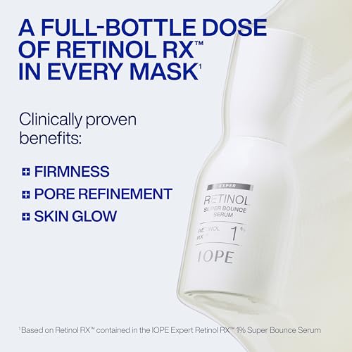 5 Sheet Masks with Retinol RX 1% for Firming & Radiance - Anti-Aging Skin Care