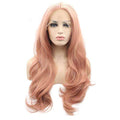 Pink Long Wavy Lace Front Wig 24 Inch Synthetic Heat-Resistant Hair for Women & Drag