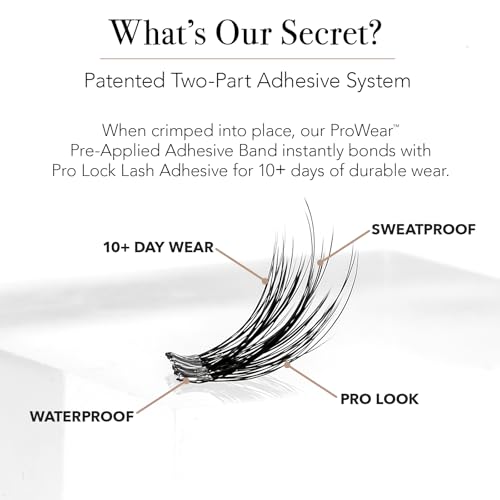 Pro Lash ProWear Professionally Styled Lash Clusters - Easiest to Apply Eyelash Cluster - 10 Day Eyelashes - Waterproof Lashes Clusters - 3 Sets - Volume Shorties No. 06 - Black