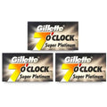 30 Gillette 7 o' Clock Super Platinum Double Edge Razor Blades