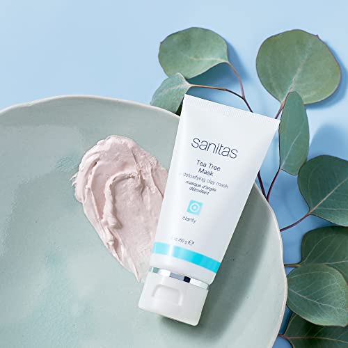 Sanitas Purifying Tea Tree Mask for Oily Skin - Detox & Clear Pores, 2 Oz
