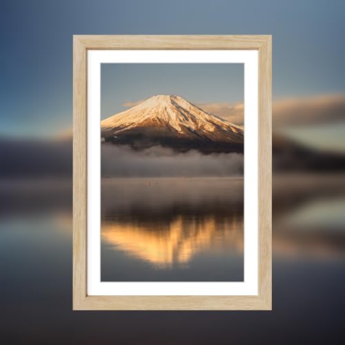 Natural Oak Wood Poster Frame Set - 24x36 with 20x30 Mat, 3 Pack - Variation: Natural Oak / 24X36