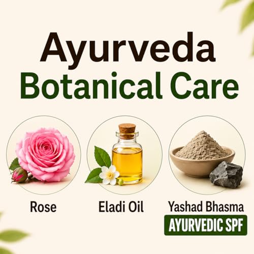 Ayurvedic Face Moisturizer SPF 30 with Rose Eladi - Daily Hydration 1.76 Oz