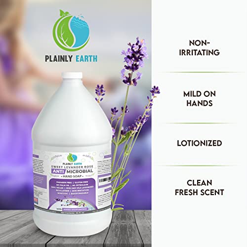 Deep Cleansing Hand Soap Refill Pack of 6 - Sweet Lavender Scent - Gentle Moisturizing Liquid Hand Soap for Kitchen & Bathroom