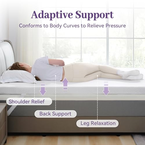 Twin XL Gel Memory Foam Mattress Topper 2 Inch Ventilated High-Density Bed Pad with Removable Cover