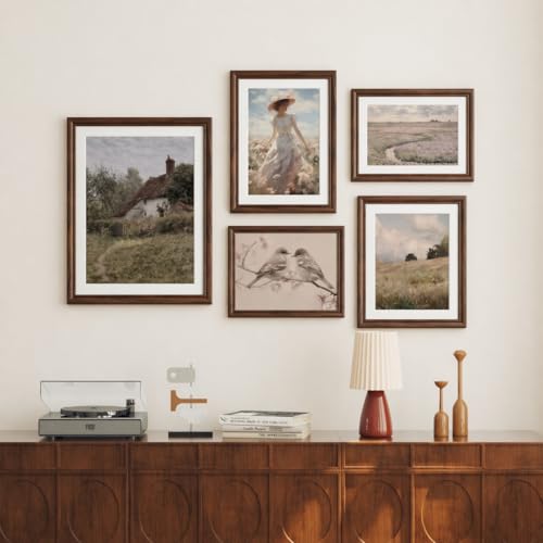 USA-Sourced Walnut Wood Picture Frame 27x40 - Solid Wall & Tabletop Display
