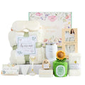 VANJOROY Birthday Gift Basket for Women – Self-Care Sunflower Box, Beige/White