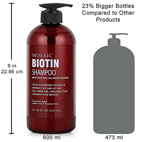 Biotin Hair Growth Shampoo and Conditioner Set for Thinning Hair - Volumizing Treatment for Men & Women