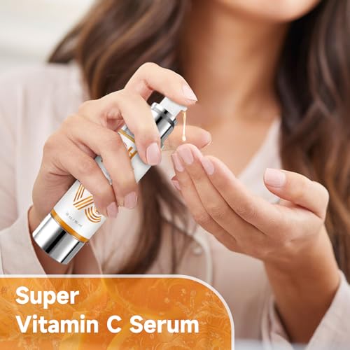 Vitamin C Serum for Mature Skin 1.7 Fl Oz - Hydrating Anti-Aging Face Serum with Hyaluronic Acid & Dark Spot Remover - Variation of THIS listing