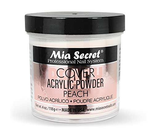 Mia Secret Acrylic Powder Cover Peach 4 oz - Long-Lasting Nail Art