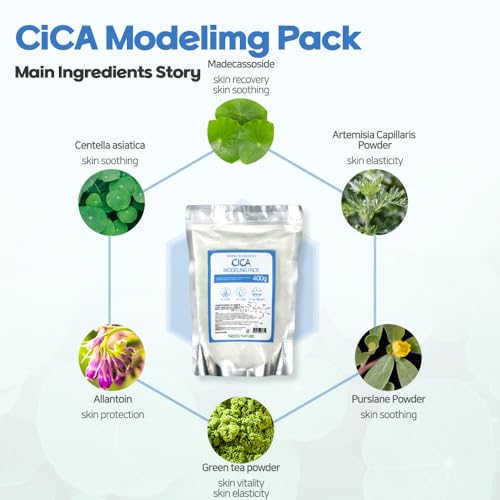 CICA Modeling Mask Kit for Sensitive Skin - Soothing Peel-Off Face Mask Powder 400g
