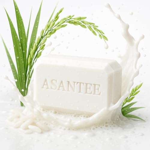 ASANTEE Rice Milk with Collagen and Honey Soap - Luxurious Body Soap 125 g. for Soft, Clear, and Radiant Skin - Scent Long-Lasting (Pack of 1)