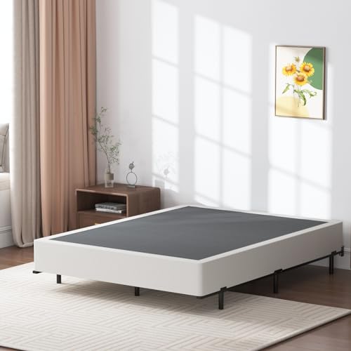 SHLAND King Size 9 Inch Metal Box Spring Bed Foundation - Reinforced Support