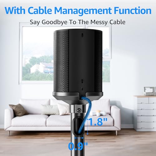 MOUNTUP Adjustable Speaker Stands for Sonos Era 100 & One - Floor Standing, Cable Management, Height 35-43 Inches, Pair