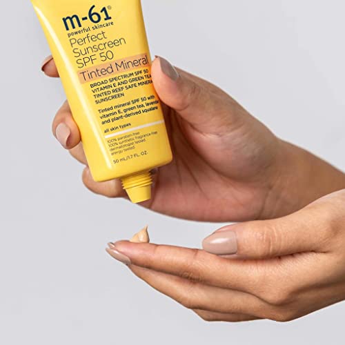 m-61 Perfect Mineral Sunscreen SPF 50 | Reef-Safe, Mineral Sunscreen SPF 50 With Vitamin E, Green Tea