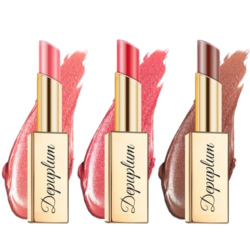 Depuplum Lipstick for Women - Pink Red Brown Shimmer Tinted Lip Balm - Variation ZG107/108/117