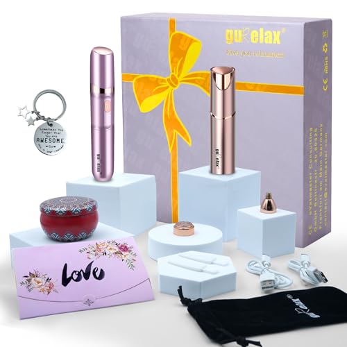 Electric Beauty Epilator+Facial Hair Remover for Women, Hair Removal Device Gift Set, Portable Epilation System, Painless Shaver for Body Face Chin Lip
