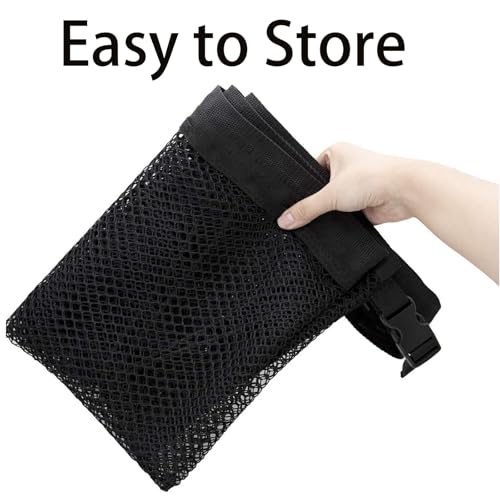 HOINCO Black Large Under Desk Mesh Storage Pocket for Massage Bed Accessories